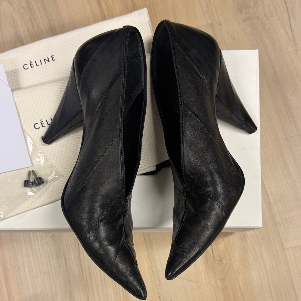 Celine calf leather black heels - Picture 3 of 4